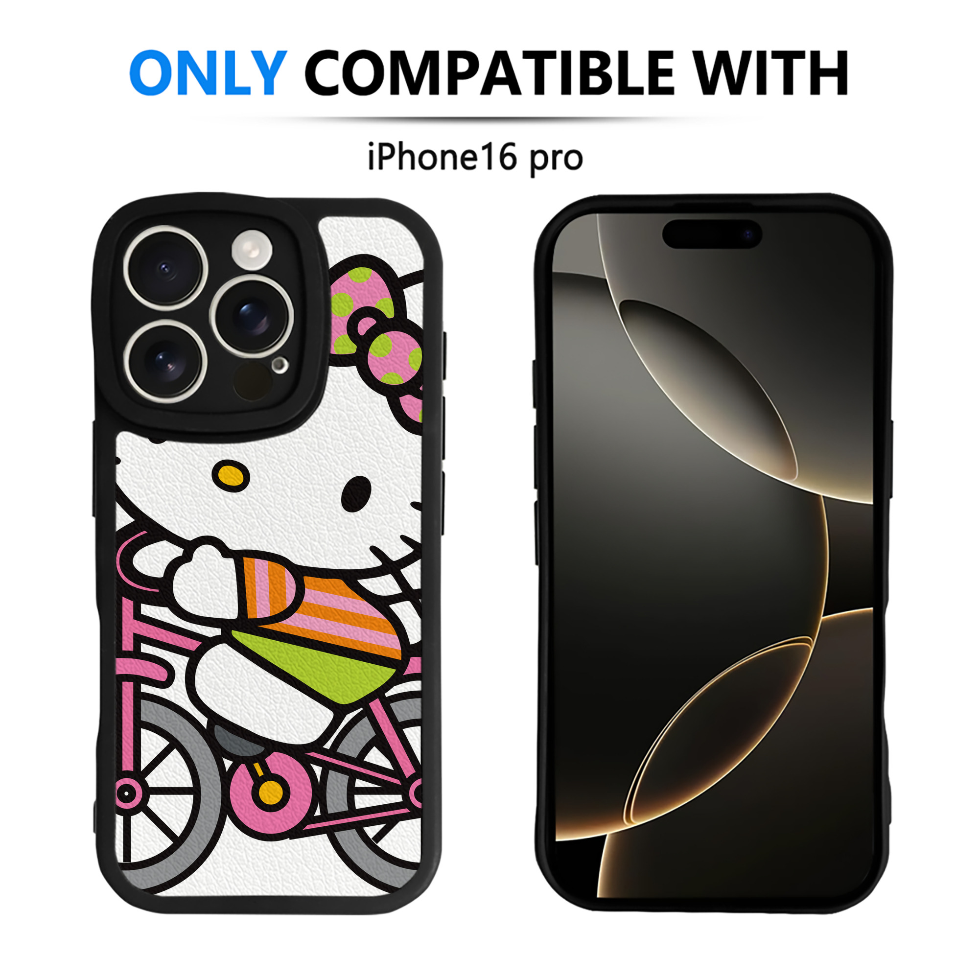 （画像用） Hello Kitty ハローキティ 【iPhone 16シリーズ対応】シリコンスマホケース（レザー調） 材質：シリコン